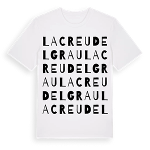 la Creu del Grau ordlek t-shirt – ekologisk bomull t-shirt från Pinshirt