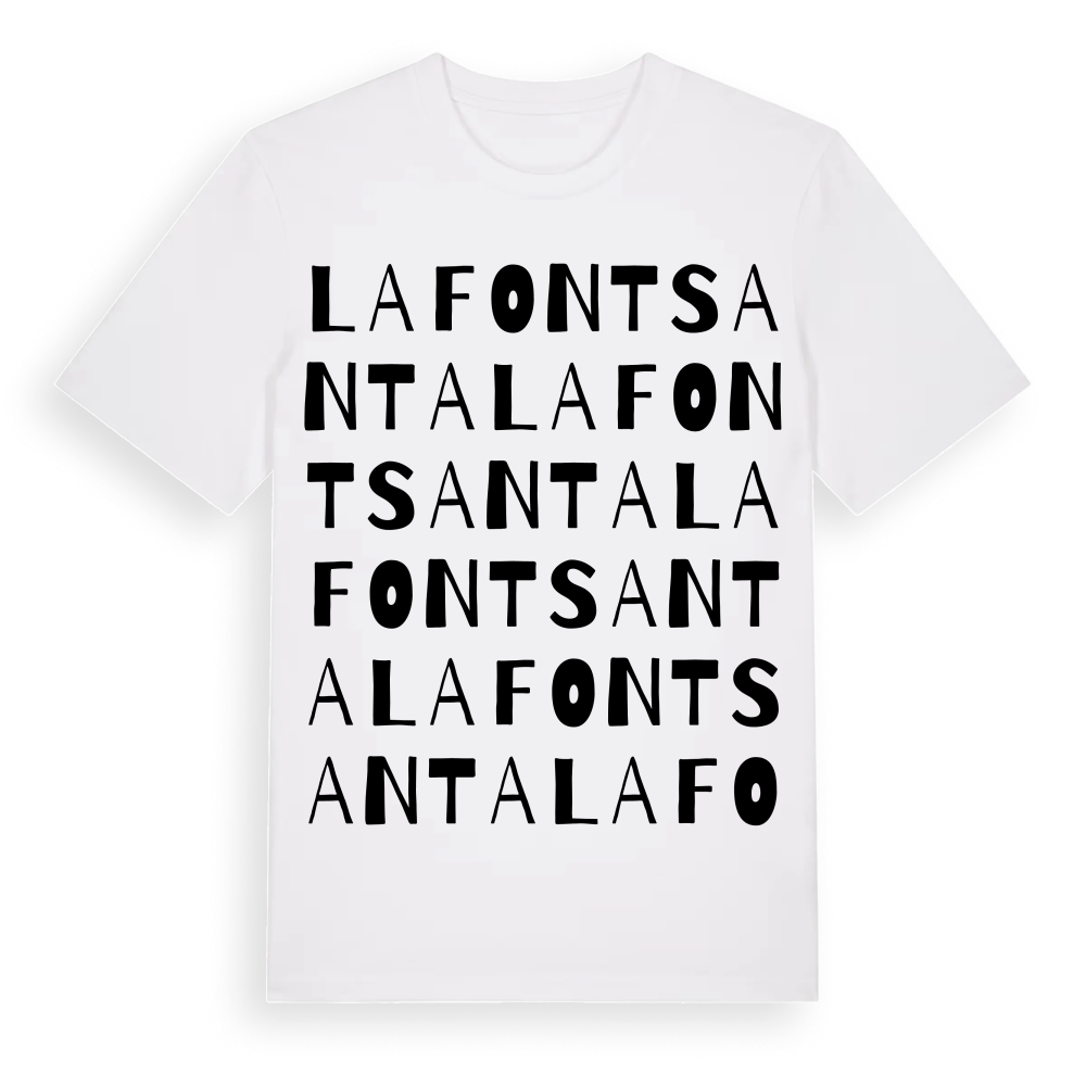 la Fontsanta ordlek t-shirt – White, i miljö