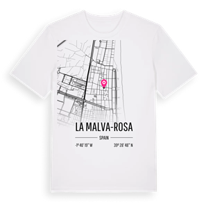 la Malva-rosa karta t-shirt – ekologisk bomull t-shirt från Pinshirt