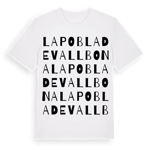 la Pobla de Vallbona ordlek t-shirt – ekologisk bomull t-shirt från Pinshirt