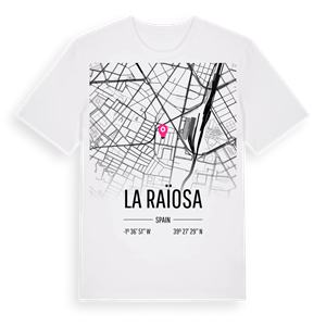 la Raïosa karta t-shirt – ekologisk bomull t-shirt från Pinshirt