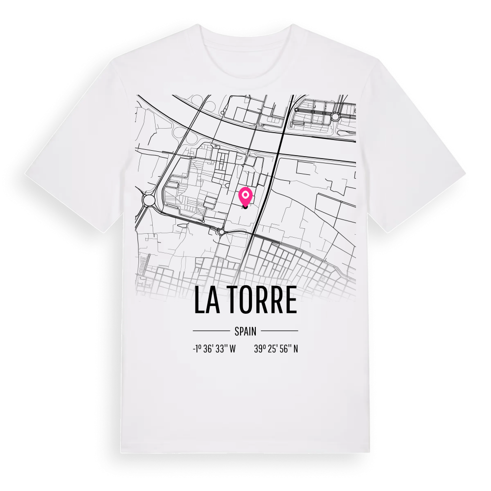 la Torre karta t-shirt – White, i miljö