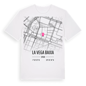 la Vega Baixa karta t-shirt – ekologisk bomull t-shirt från Pinshirt