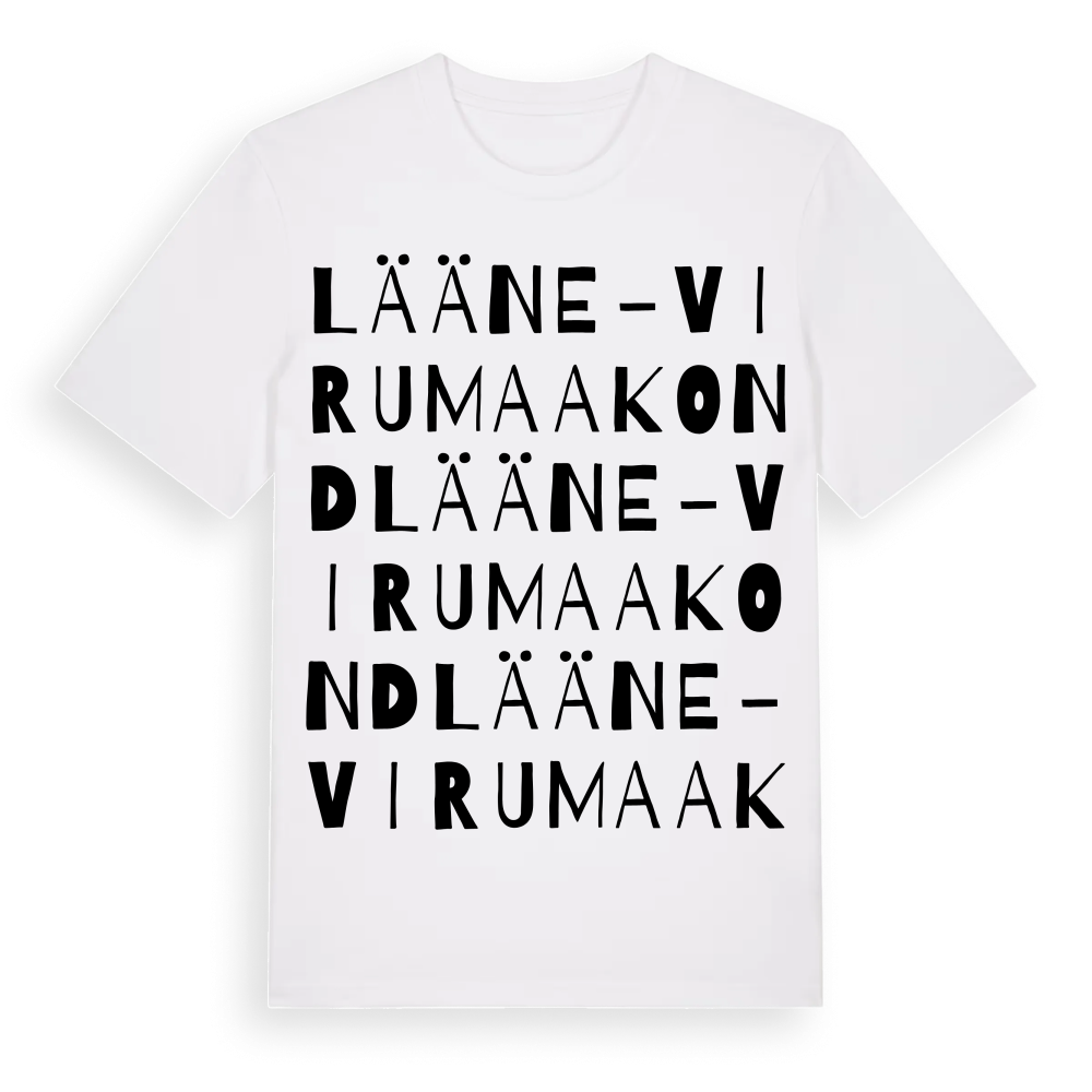 Lääne-Viru maakond ordlek t-shirt – White, i miljö
