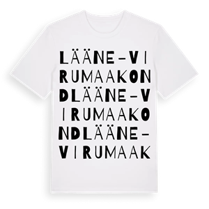 Lääne-Viru maakond ordlek t-shirt – ekologisk bomull t-shirt från Pinshirt
