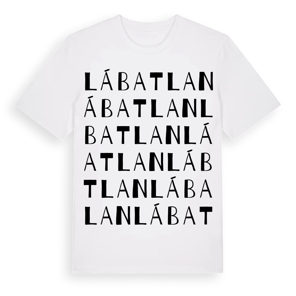 Lábatlan ordlek t-shirt – White, i miljö