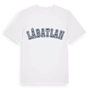 Lábatlan college t-shirt – ekologisk bomull t-shirt från Pinshirt