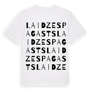 Laidzes pagasts ordlek t-shirt – ekologisk bomull t-shirt från Pinshirt
