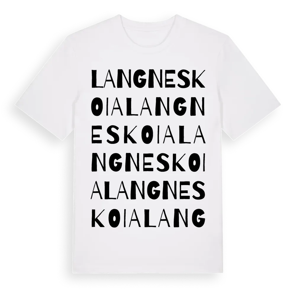 Langneskoia ordlek t-shirt i miljö