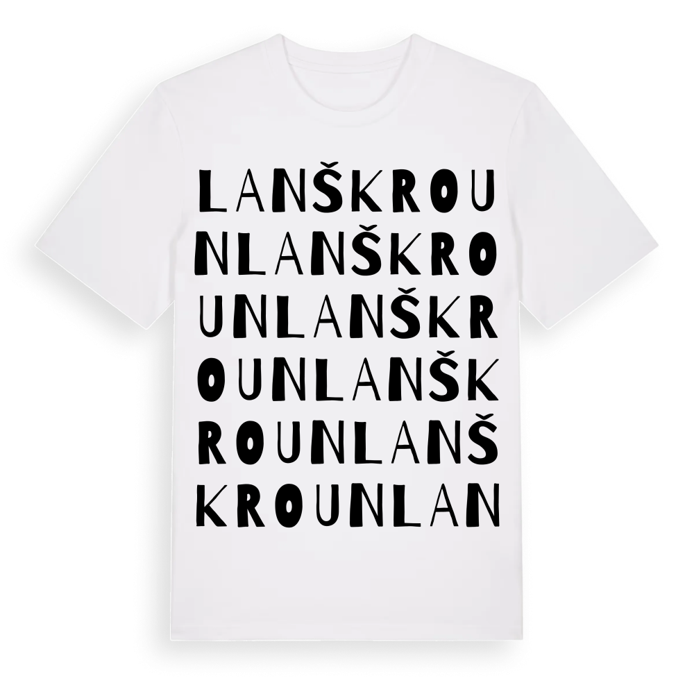 Lanškroun ordlek t-shirt – White, i miljö