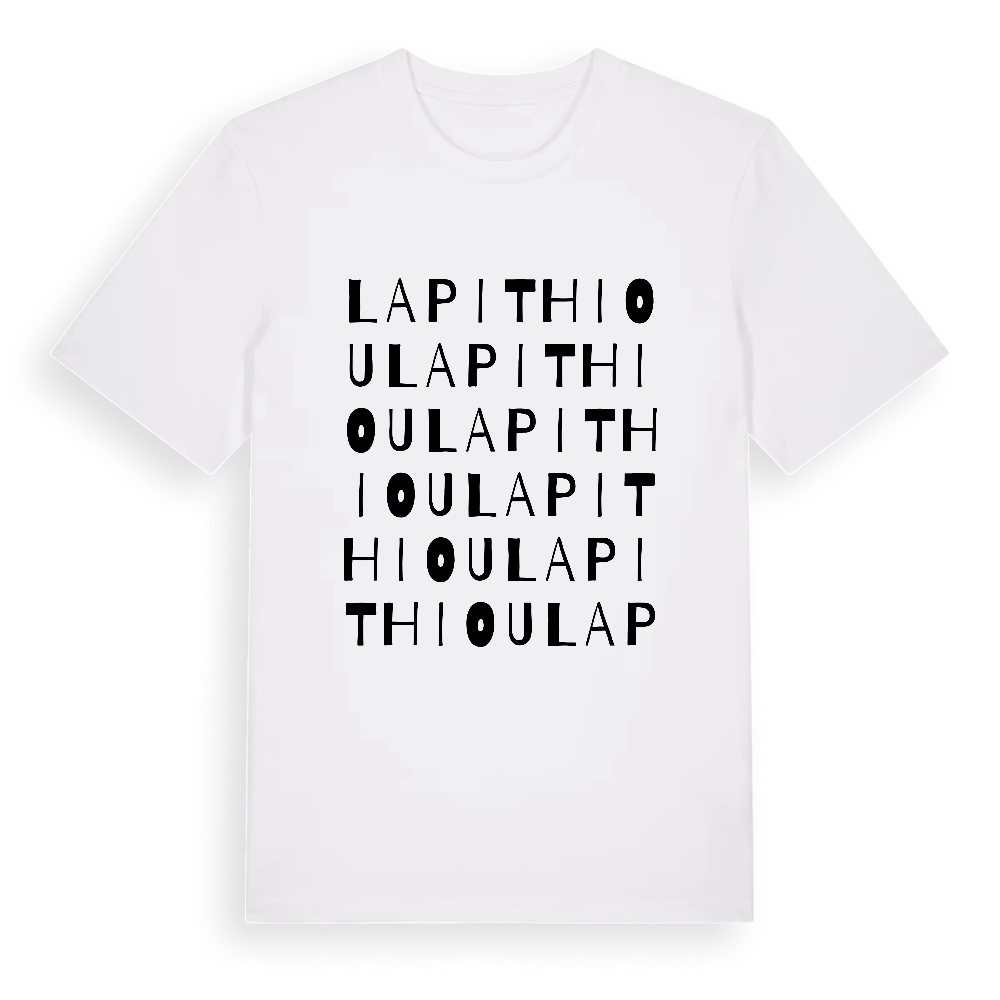 Lapithiou ordlek t-shirt – White, i miljö