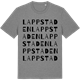 Mid Heather Gray t-shirt med Lappstaden ordlek t-shirt