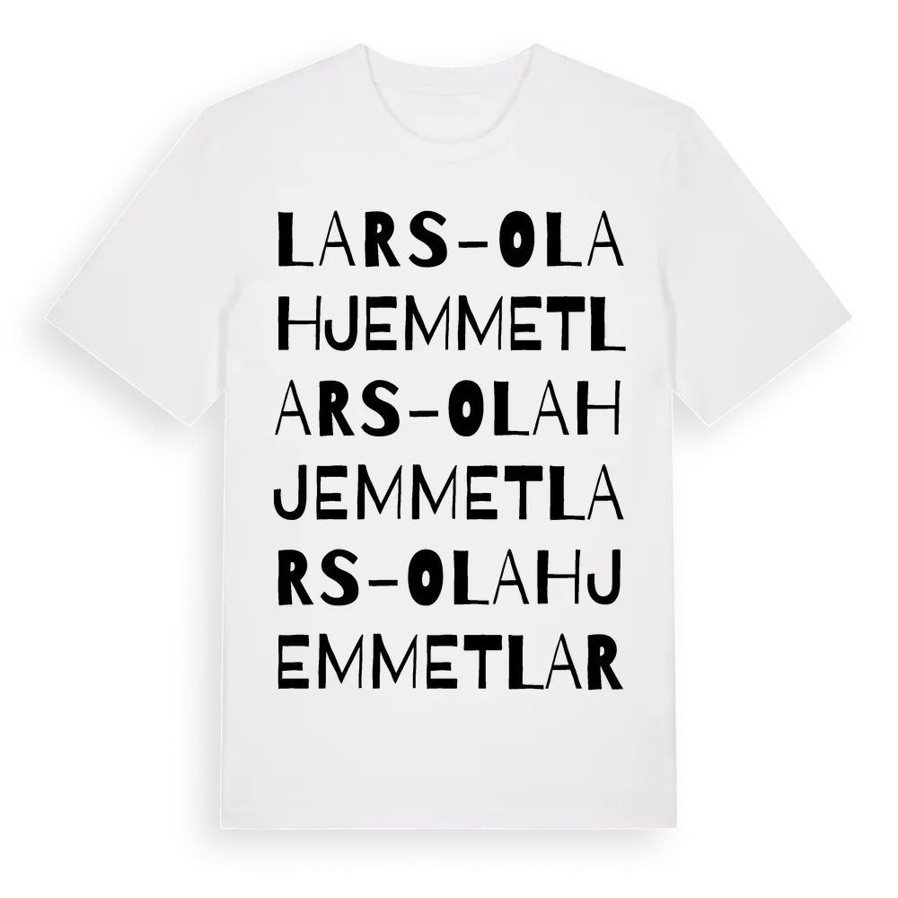 Lars-Olahjemmet ordlek t-shirt i miljö
