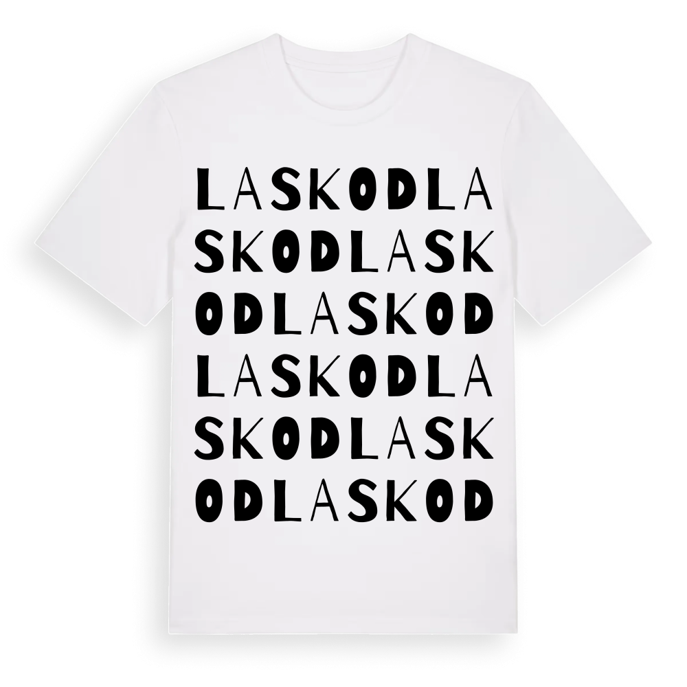 Laskod ordlek t-shirt – White, i miljö