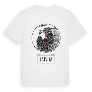 Latvija t-shirt – ekologisk bomull t-shirt från Pinshirt