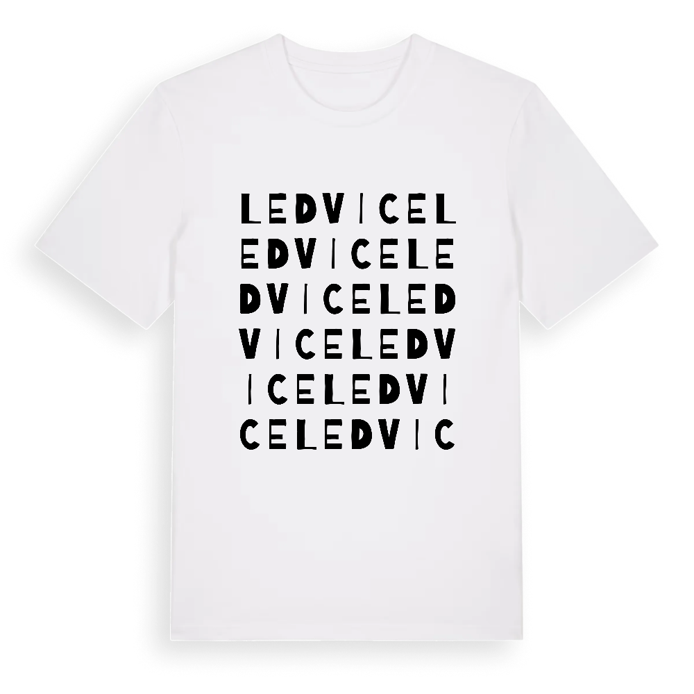 Ledvice ordlek t-shirt – White, i miljö