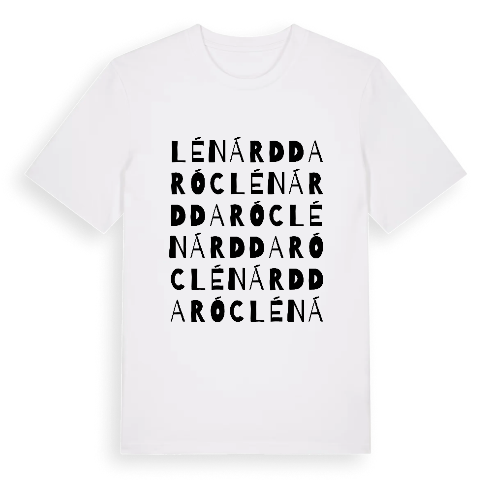 Lénárddaróc ordlek t-shirt – White, i miljö