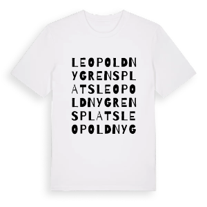 Leopold Nygrens plats ordlek t-shirt – ekologisk bomull t-shirt från PinShirt