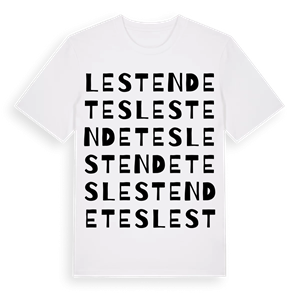 les Tendetes ordlek t-shirt – ekologisk bomull t-shirt från Pinshirt