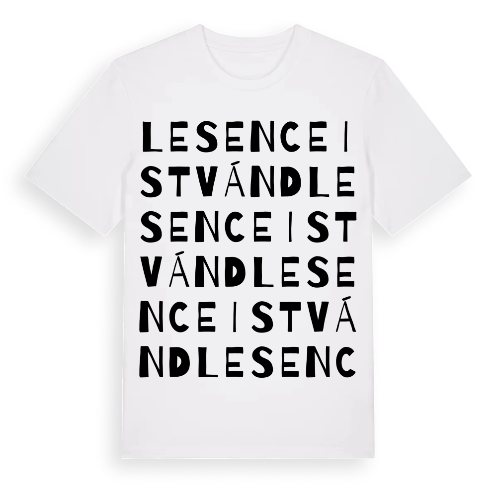 Lesenceistvánd ordlek t-shirt – White, i miljö