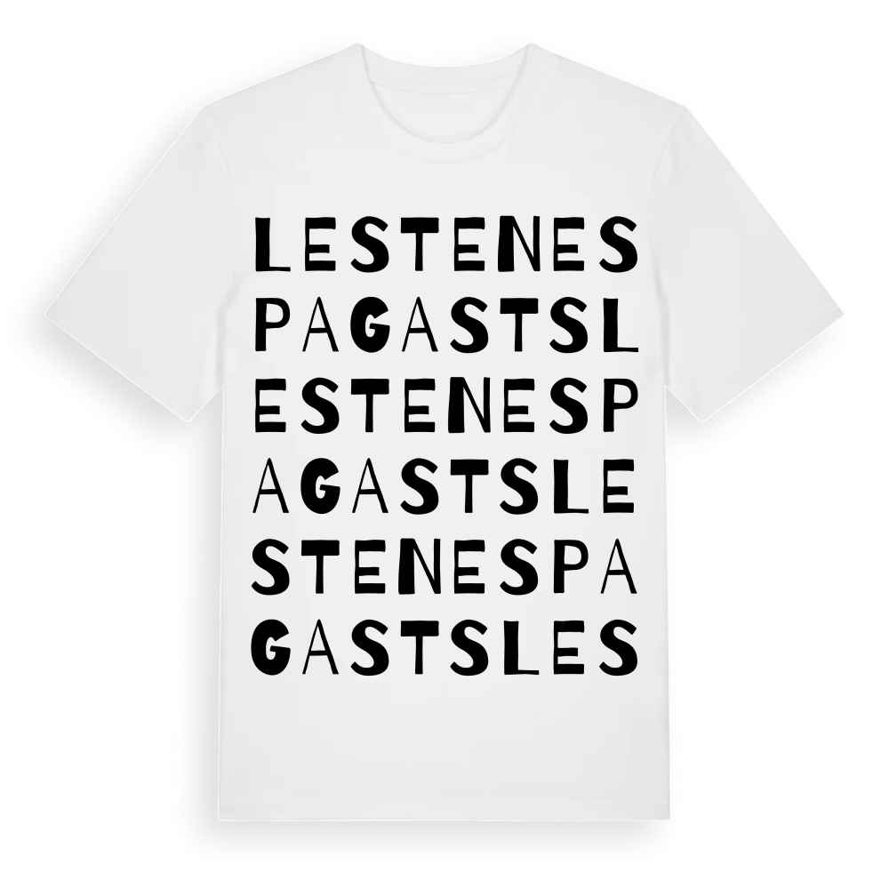 Lestenes pagasts ordlek t-shirt – White, i miljö