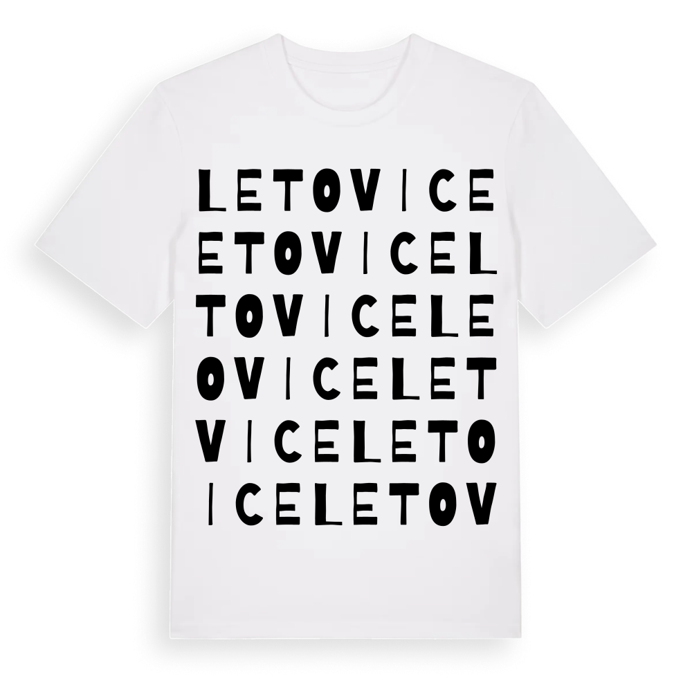 Letovice ordlek t-shirt – White, i miljö