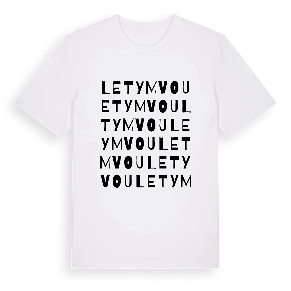 Letymvou ordlek t-shirt – White, i miljö