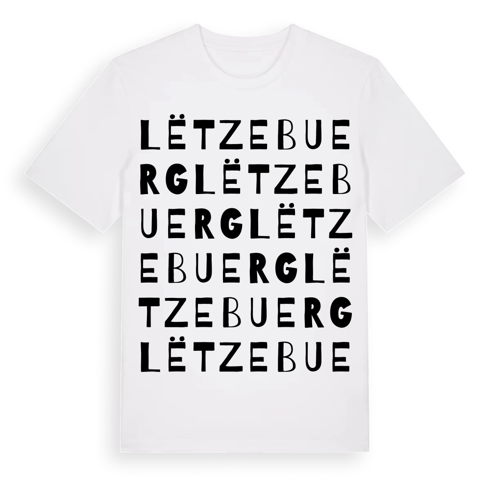 Lëtzebuerg ordlek t-shirt – White, i miljö