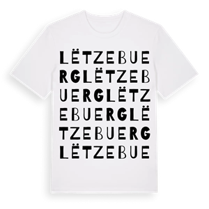 Lëtzebuerg ordlek t-shirt – ekologisk bomull t-shirt från Pinshirt