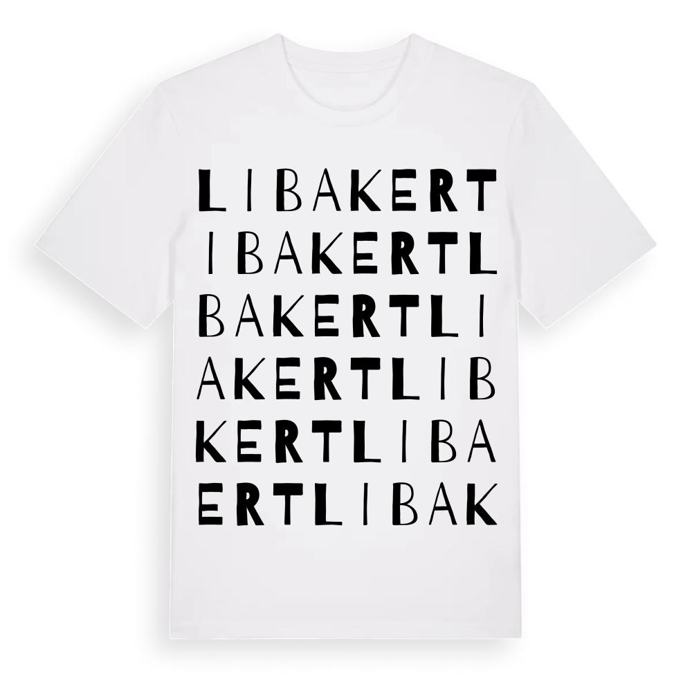 Libakert ordlek t-shirt – White, i miljö