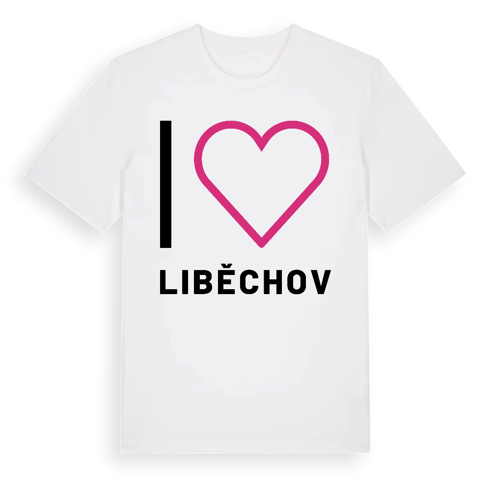 Jag älskar Liběchov t-shirt stort tryck – White, i miljö