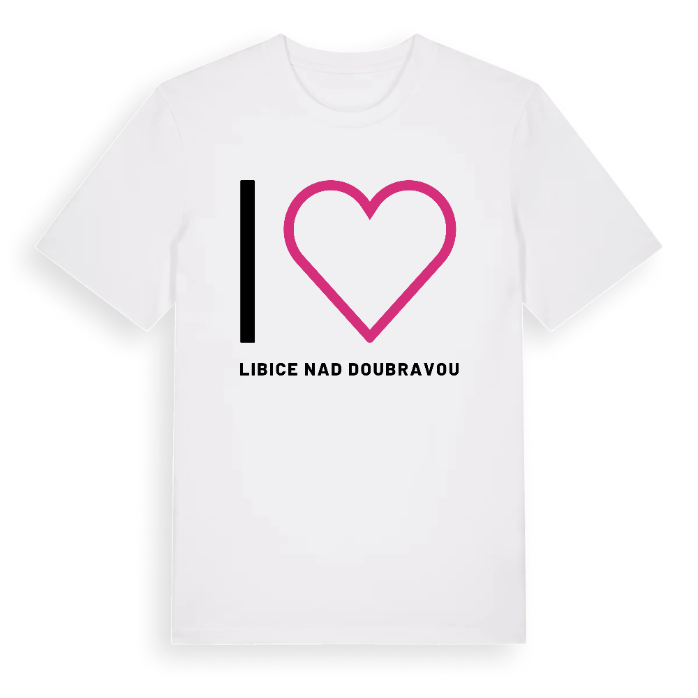 Jag älskar Libice nad Doubravou t-shirt stort tryck – White, i miljö