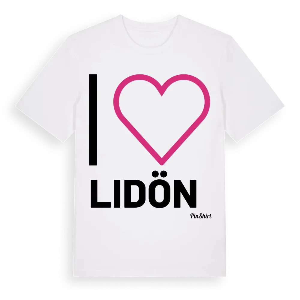 Jag älskar Lidön t-shirt stort tryck i miljö