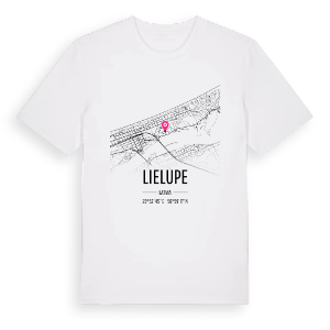 Lielupe karta t-shirt – ekologisk bomull t-shirt från Pinshirt