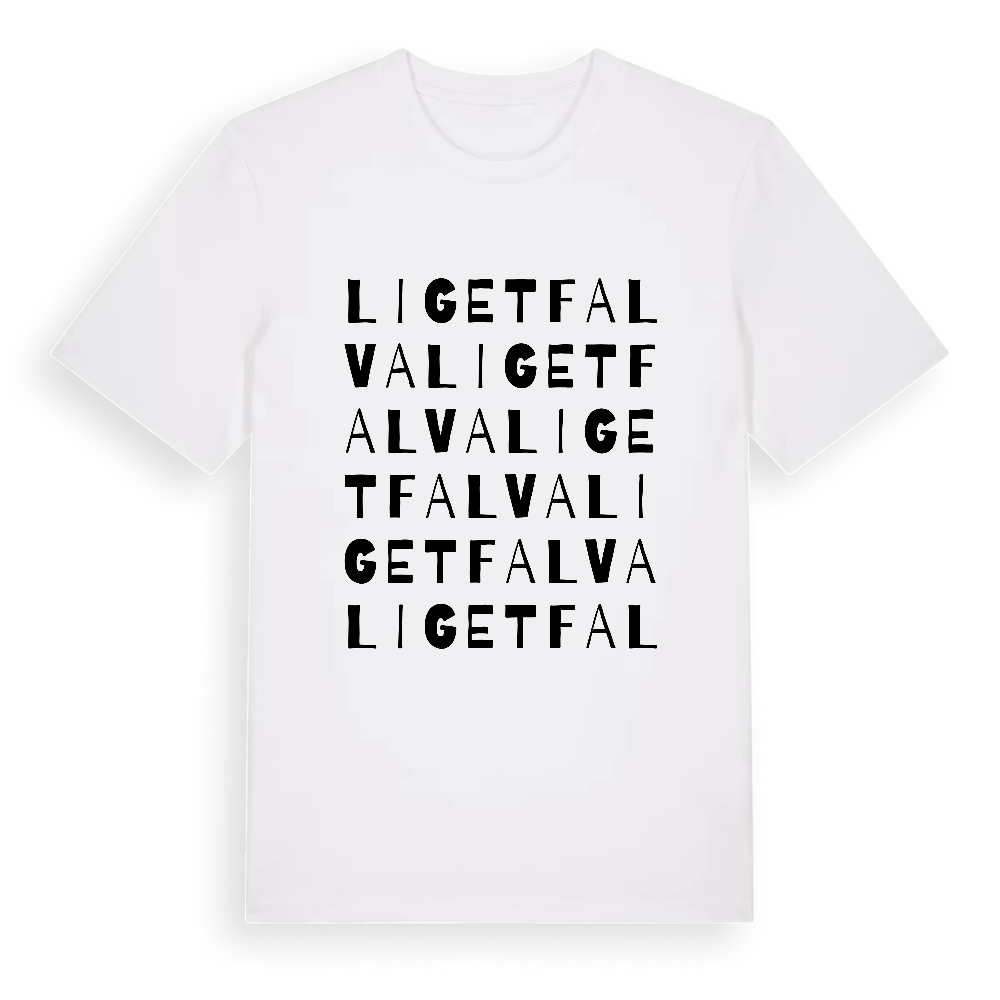 Ligetfalva ordlek t-shirt – White, i miljö