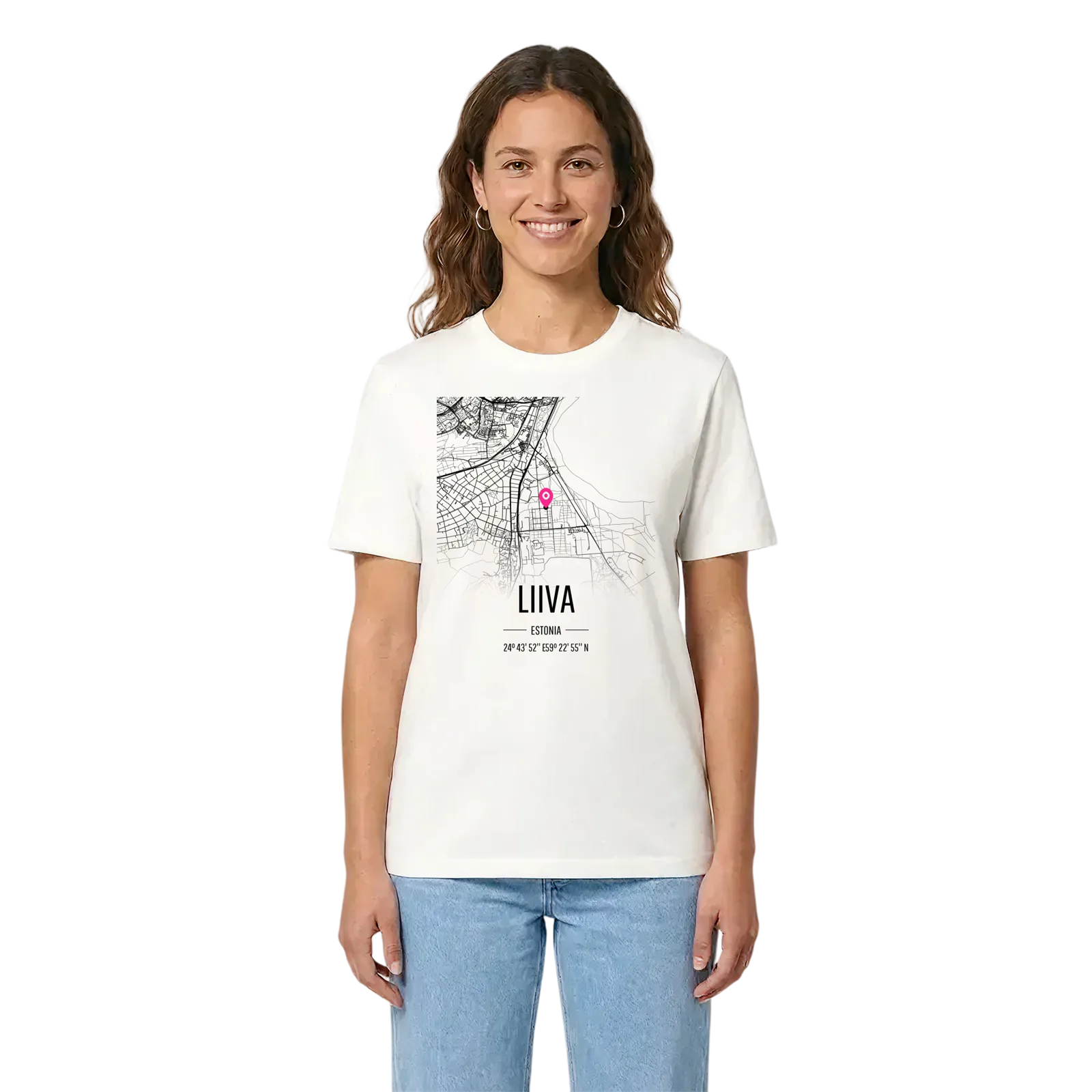 Liiva karta t-shirt – White, i miljö