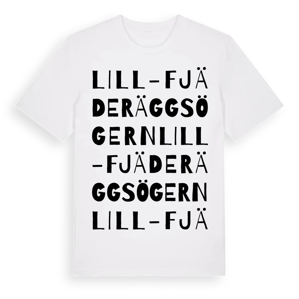 Lill-Fjäderäggsögern ordlek t-shirt i miljö