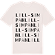 Vintage White t-shirt med Lill-Simpan ordlek t-shirt