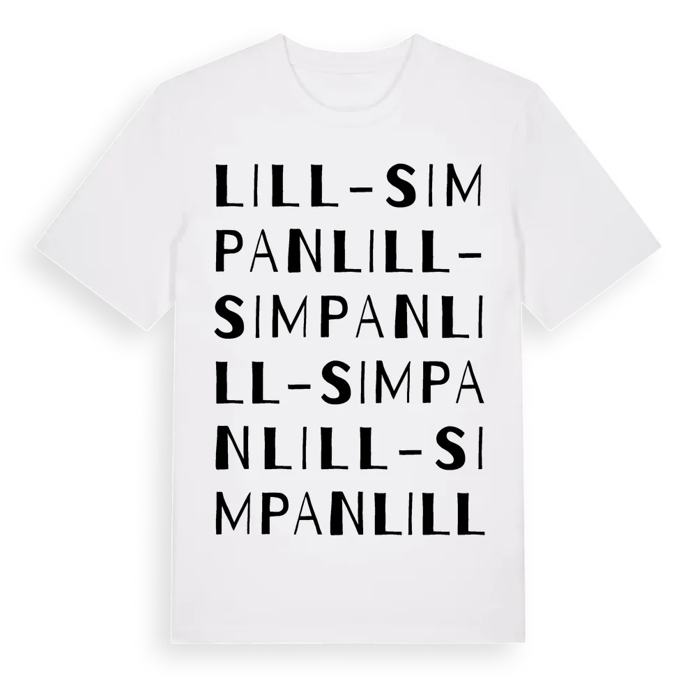Lill-Simpan ordlek t-shirt i miljö