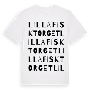 Lilla Fisktorget ordlek t-shirt – ekologisk bomull t-shirt från Pinshirt