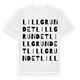 White t-shirt med Lillgrundet ordlek t-shirt