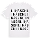 White t-shirt med Linåsen ordlek t-shirt