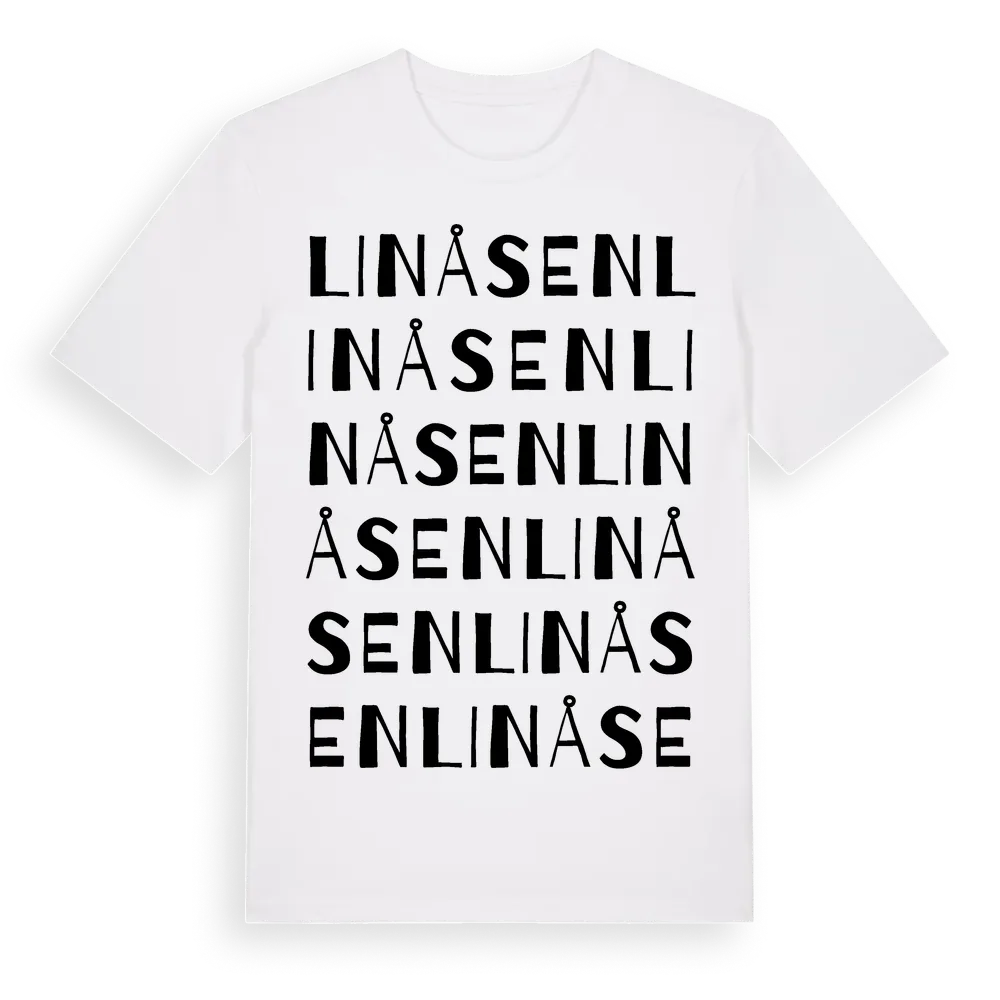 Linåsen ordlek t-shirt i miljö