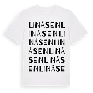 Linåsen ordlek t-shirt – ekologisk bomull t-shirt från Pinshirt