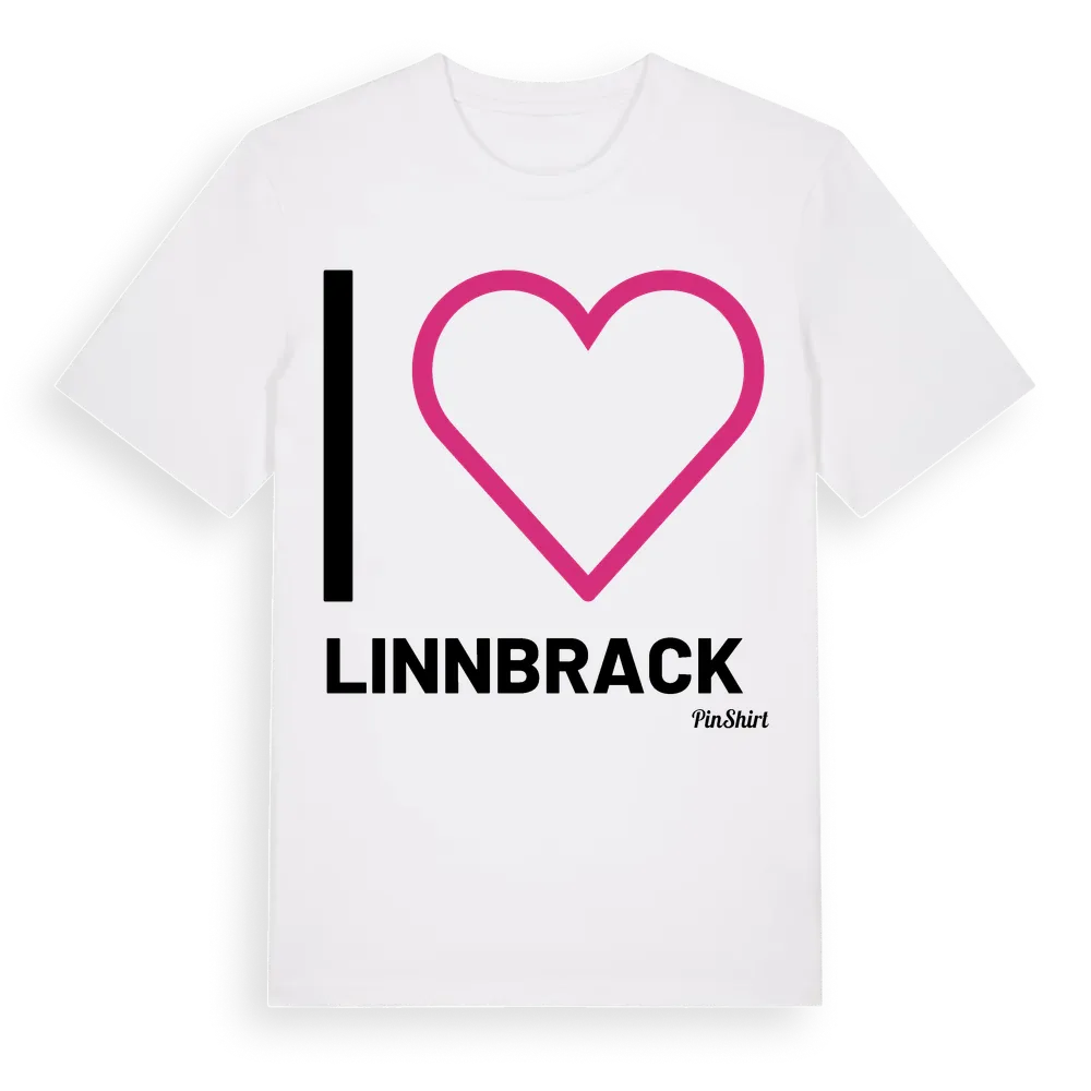 Jag älskar Linnbrack t-shirt stort tryck i miljö