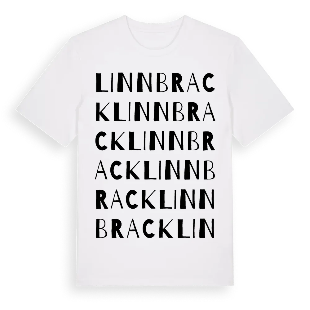 Linnbrack ordlek t-shirt i miljö
