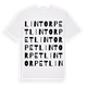 White t-shirt med Lintorpet ordlek t-shirt