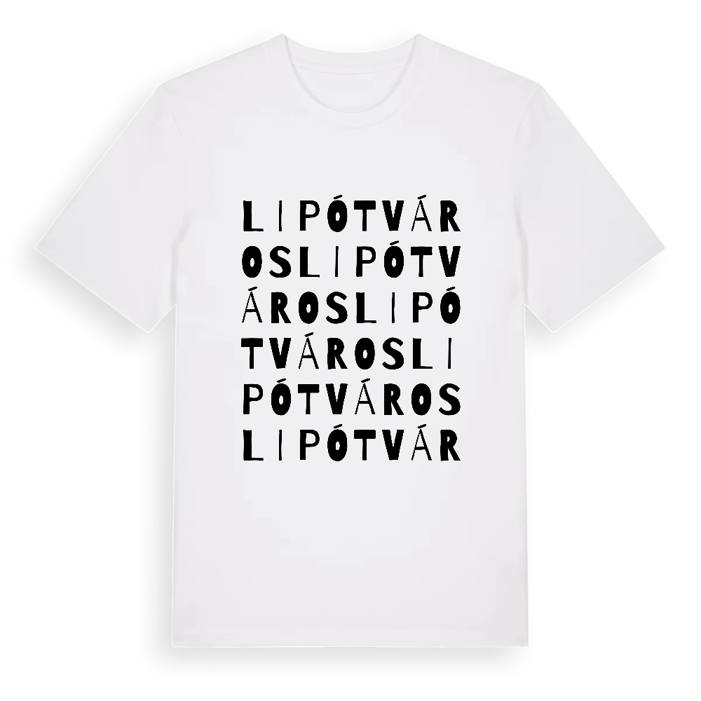 Lipótváros ordlek t-shirt – White, i miljö