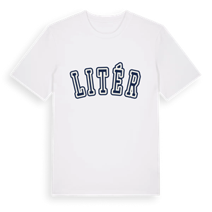 Litér college t-shirt – ekologisk bomull t-shirt från Pinshirt