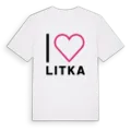 Jag älskar Litka t-shirt stort tryck